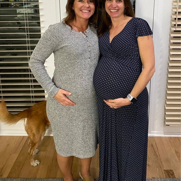 Gap Maternity Softspun Henley Ribbed Dress Long Sleeve Small Women’s - Picture 5 of 5